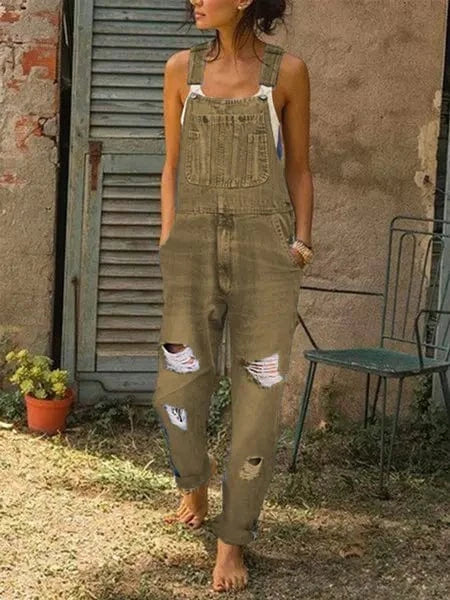 3 XL / C Latest Hot Selling Fashion Versatile Jean Jumpsuits Women Wide Leg Overalls Loose Strap 5XL Pants Denim Jumpsuit Women