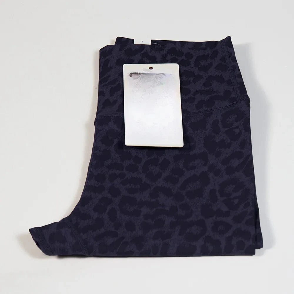 3 XL / Dark blue 2024 Custom Leopard Print High Waist Scrunch Butt Yoga Women's Tight Pants Push Up Gym Yoga Wear Leggings