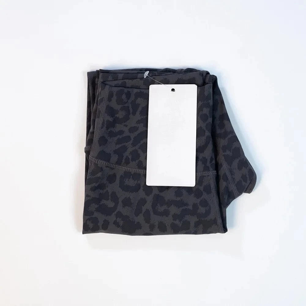 3 XL / Dark grey 2024 Custom Leopard Print High Waist Scrunch Butt Yoga Women's Tight Pants Push Up Gym Yoga Wear Leggings