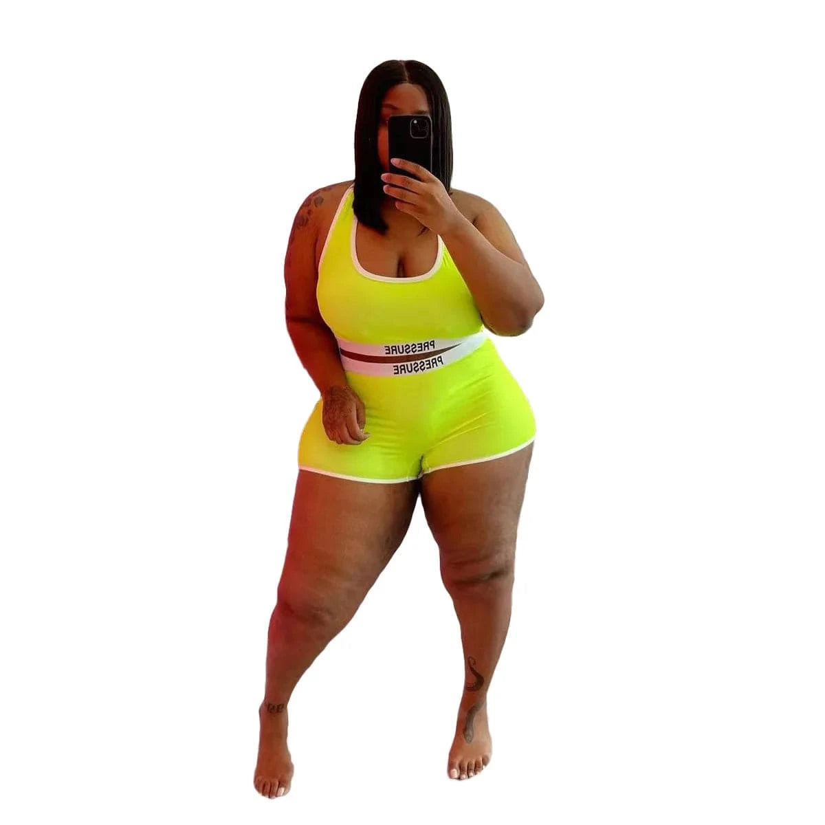 3 XL / Green 2024 2024 women's fashion casual sexy letter printed swimsuit two-piece set