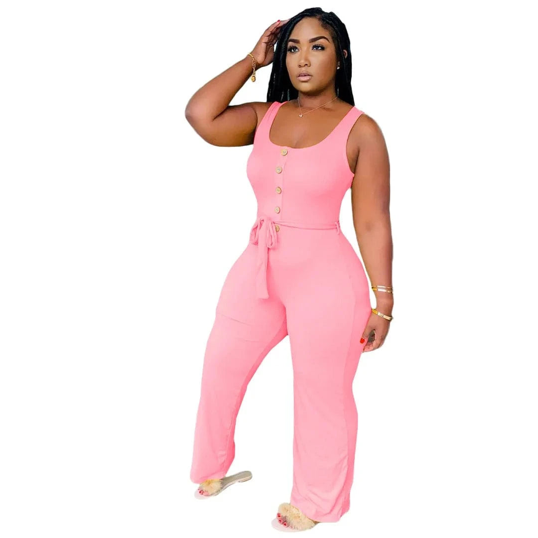 3 XL / Pink BR844 4xl plus size fashion sleeveless wide leg Bodysuits Summer High Waist women shorts overalls