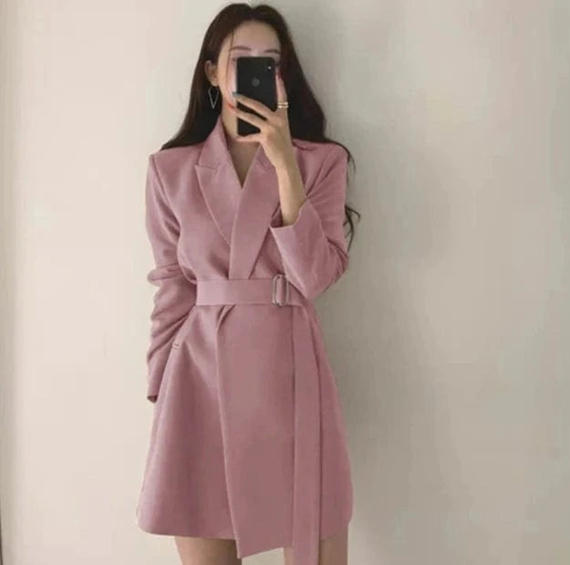 3 XL / Pink Liu Ming Autumn 2024 New Fashion Korean Style Casual Loose Women Office Lady Elegant Blazers Jacket Coats