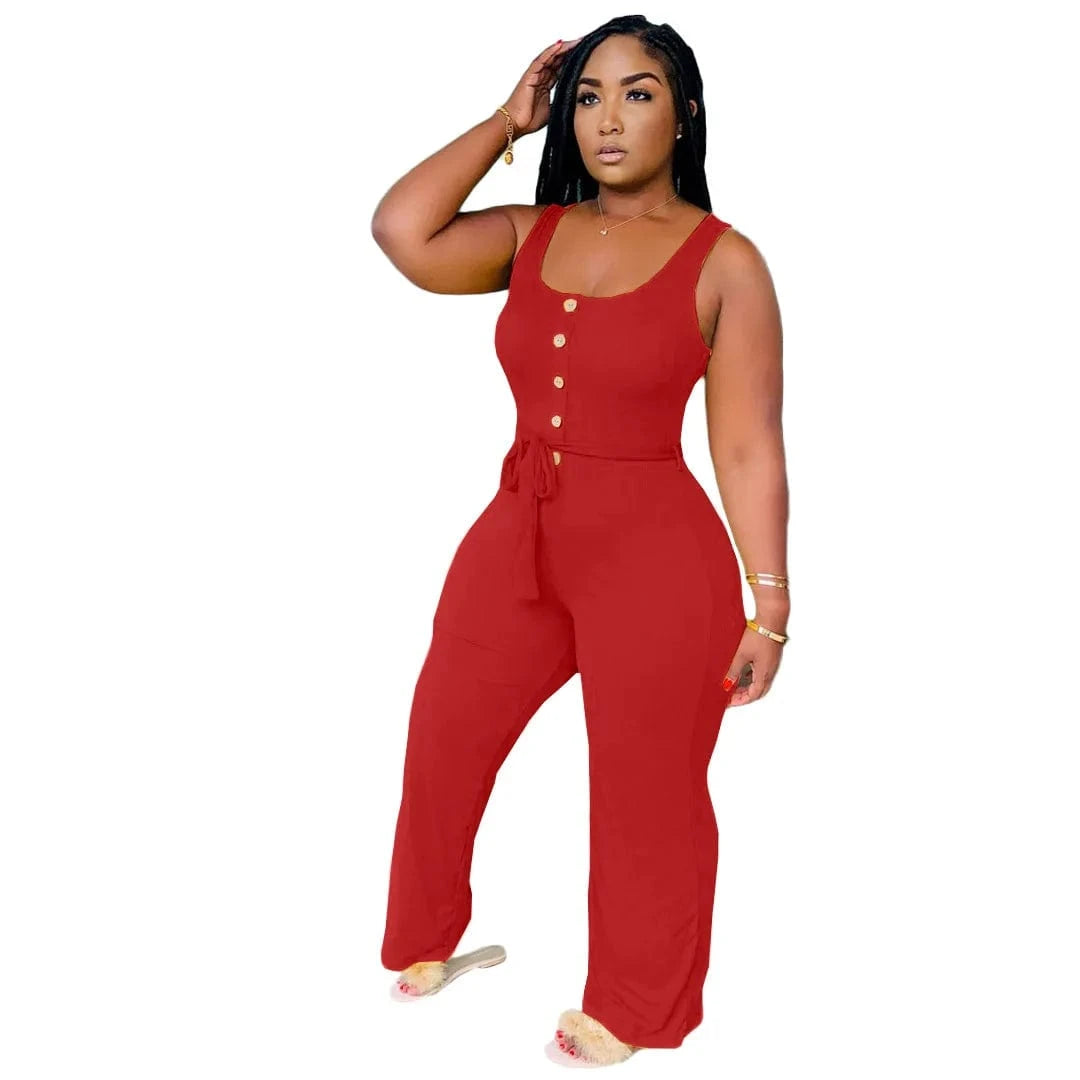 3 XL / Red BR844 4xl plus size fashion sleeveless wide leg Bodysuits Summer High Waist women shorts overalls