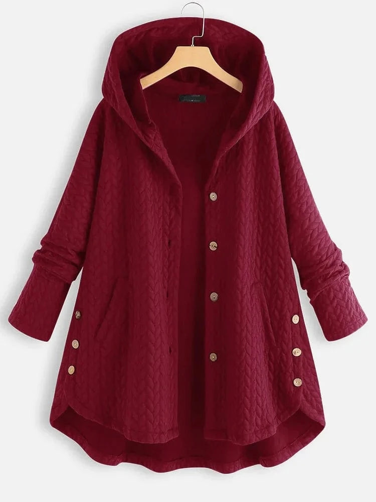 3 XL / Red New Arrival Women'S Clothing Asymmetric Hooded Woman Plus Size Long Winter Coat Jacket