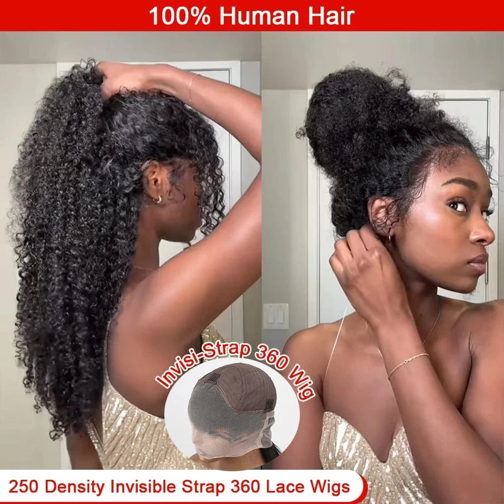 30 40 Inch Deep Wave Frontal Wigs Human Hair For Women 300% Density Curly Human Hair Wigs 360 HD Full Lace Front Water Wave Wigs