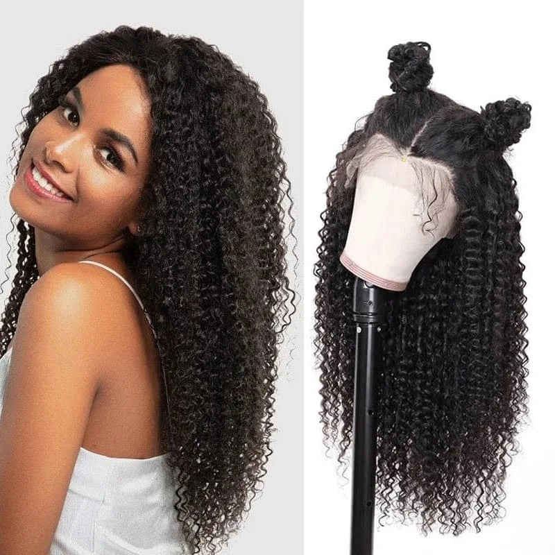 30 40 Inch Long Wigs 100% Virgin Human Hair Lacefront Wig 13x4 Swiss Lace Afro Thick Kinky Curly Hair Wigs