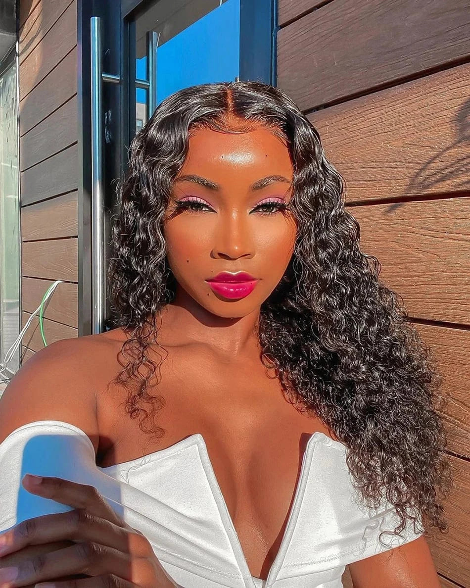 30 inch deep wave frontal wig hair wegs large lace front human hair wigs 4*4 lace front wig