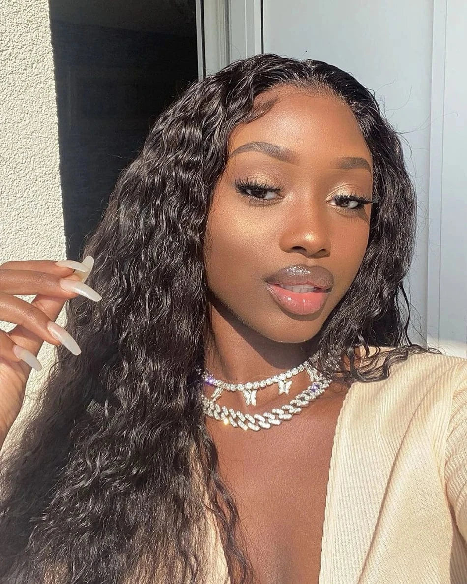 30 inch deep wave frontal wig hair wegs large lace front human hair wigs 4*4 lace front wig