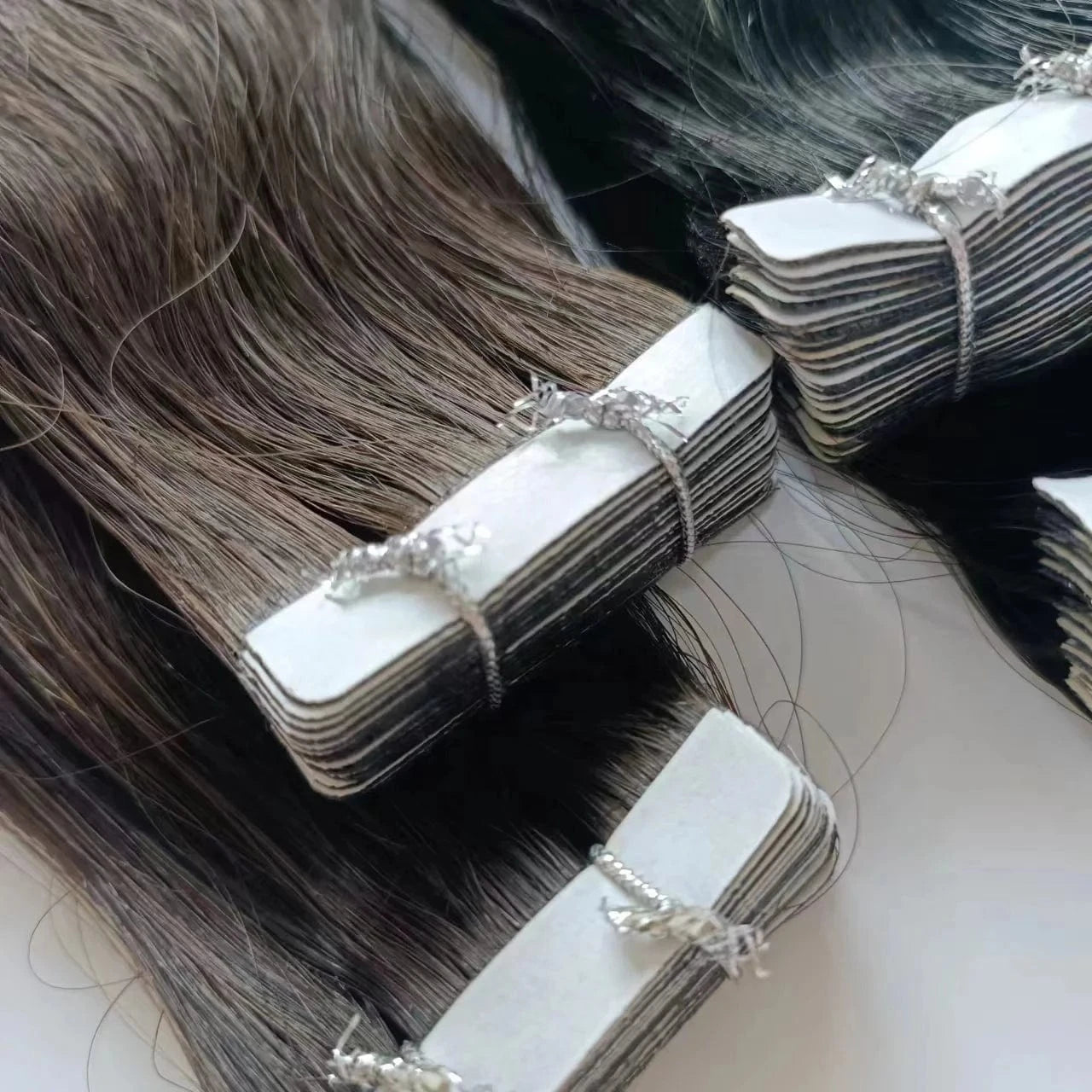 30 Inches / 2# 2024 new fashion natural looking real tape in hair extensions accessories raw indian virgin hair extensions