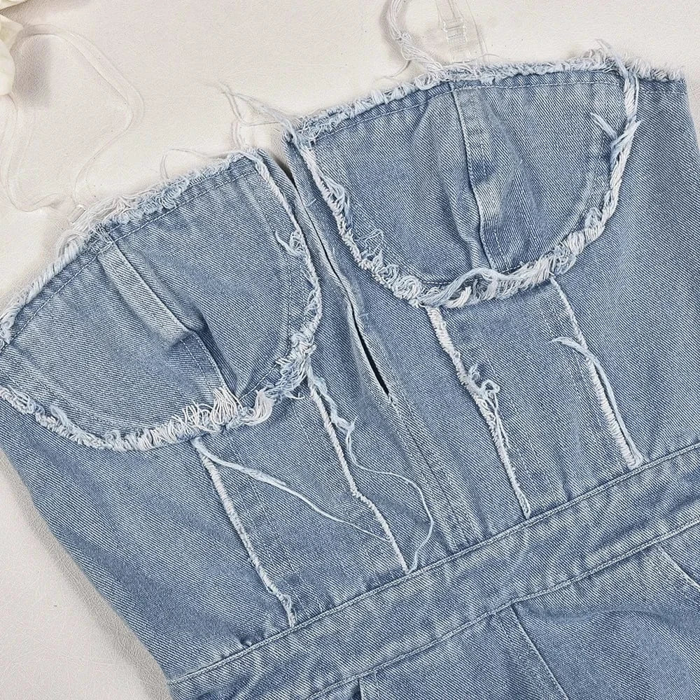31337jy New Arrivals 2024 Women Clothes One Piece Denim Jeans Casual Jumpsuits Playsuits Bodysuits