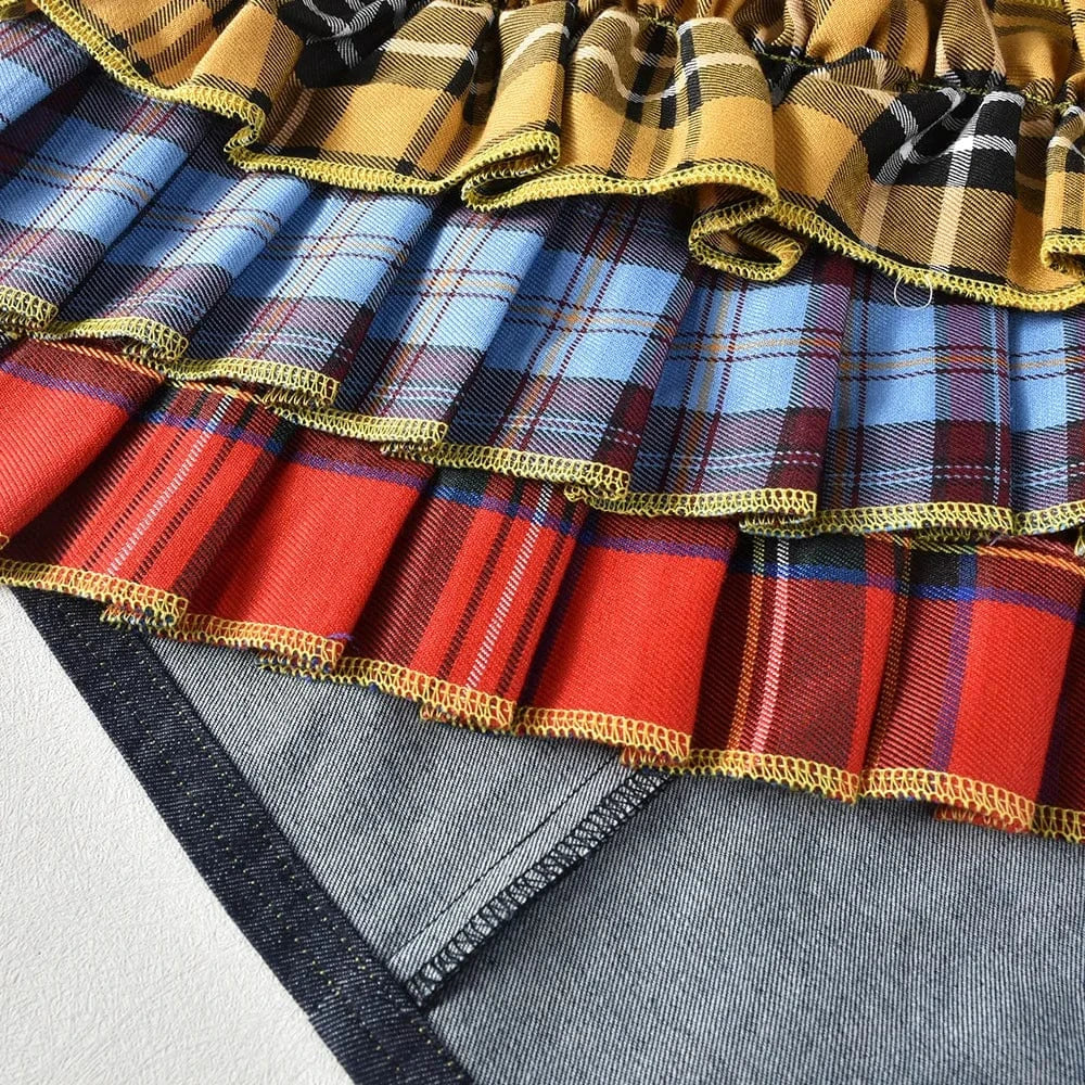 31618 New Arrivals 2024 Spring And Summer Casual Jeans Denim Patchwork Skirt Women's Skirts