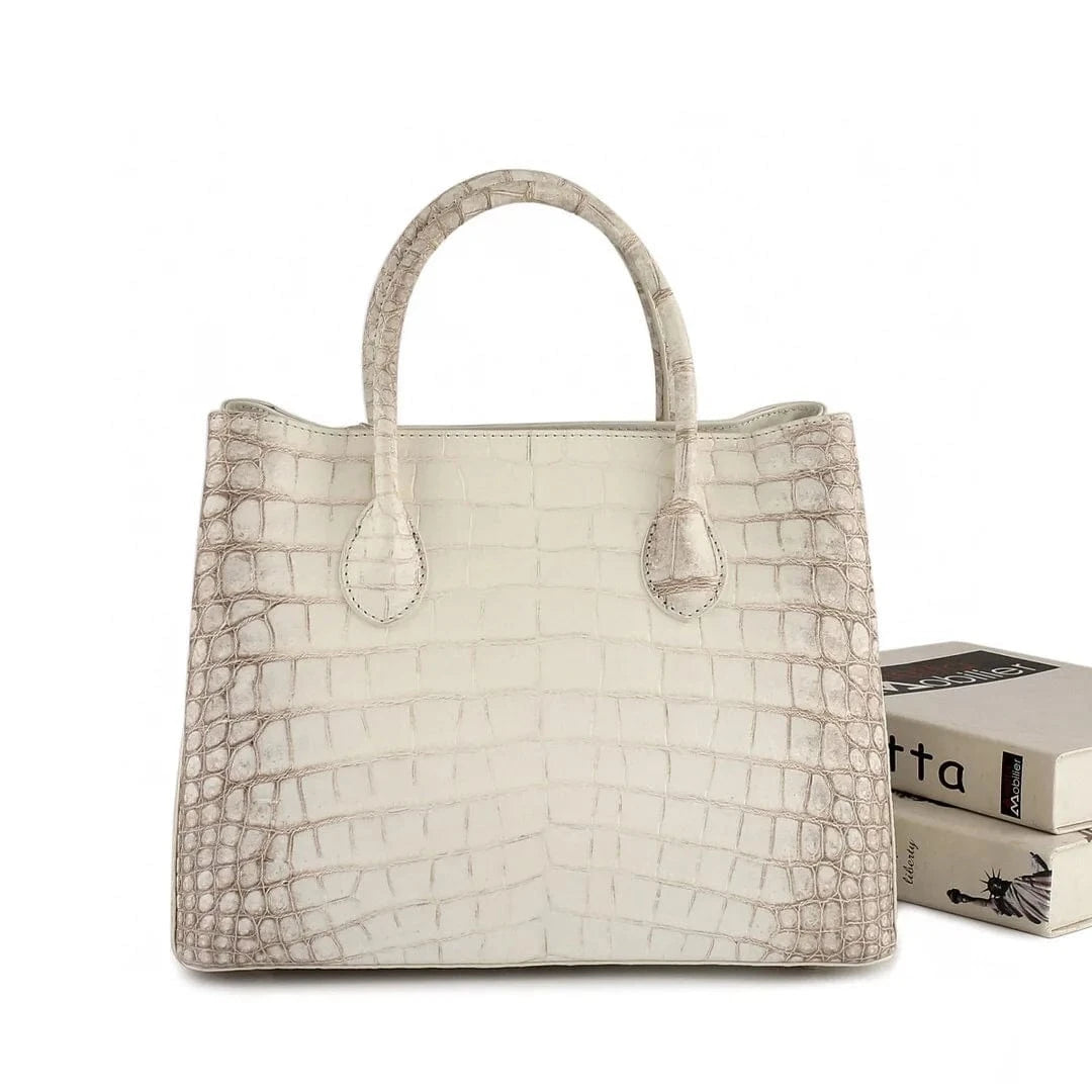 32-24-15cm / 1 High Quality Real Alligator Leather Bags Himalayan crocodile Women luxury Handbags Ladies Crocodile Skin Tote Bags