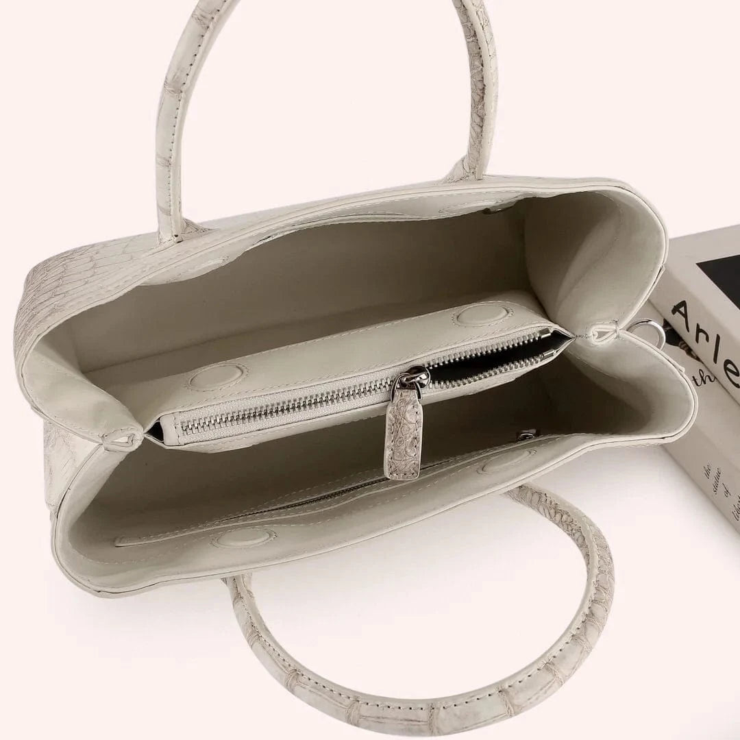 32-24-15cm / 1 High Quality Real Alligator Leather Bags Himalayan crocodile Women luxury Handbags Ladies Crocodile Skin Tote Bags