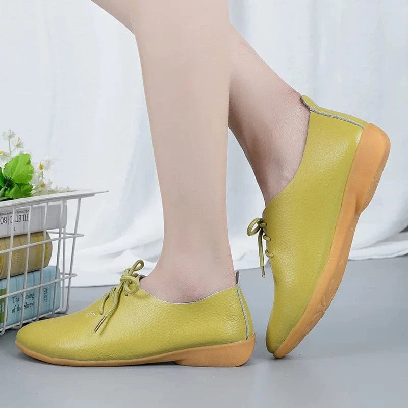 35-44 large size small white shoes single shoes 16 colors cowhide casual office flat closed shoes for women