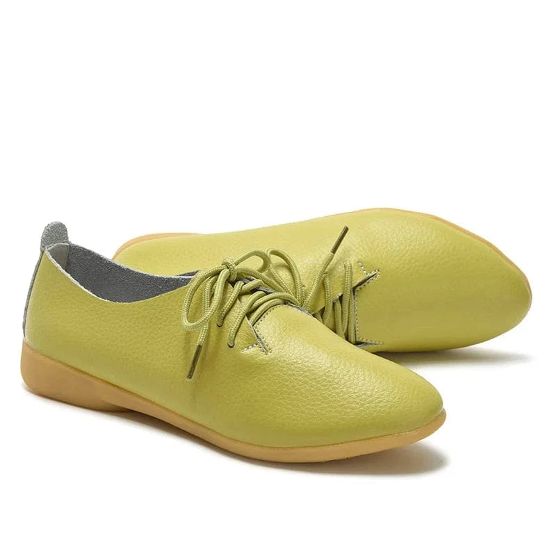 35-44 large size small white shoes single shoes 16 colors cowhide casual office flat closed shoes for women