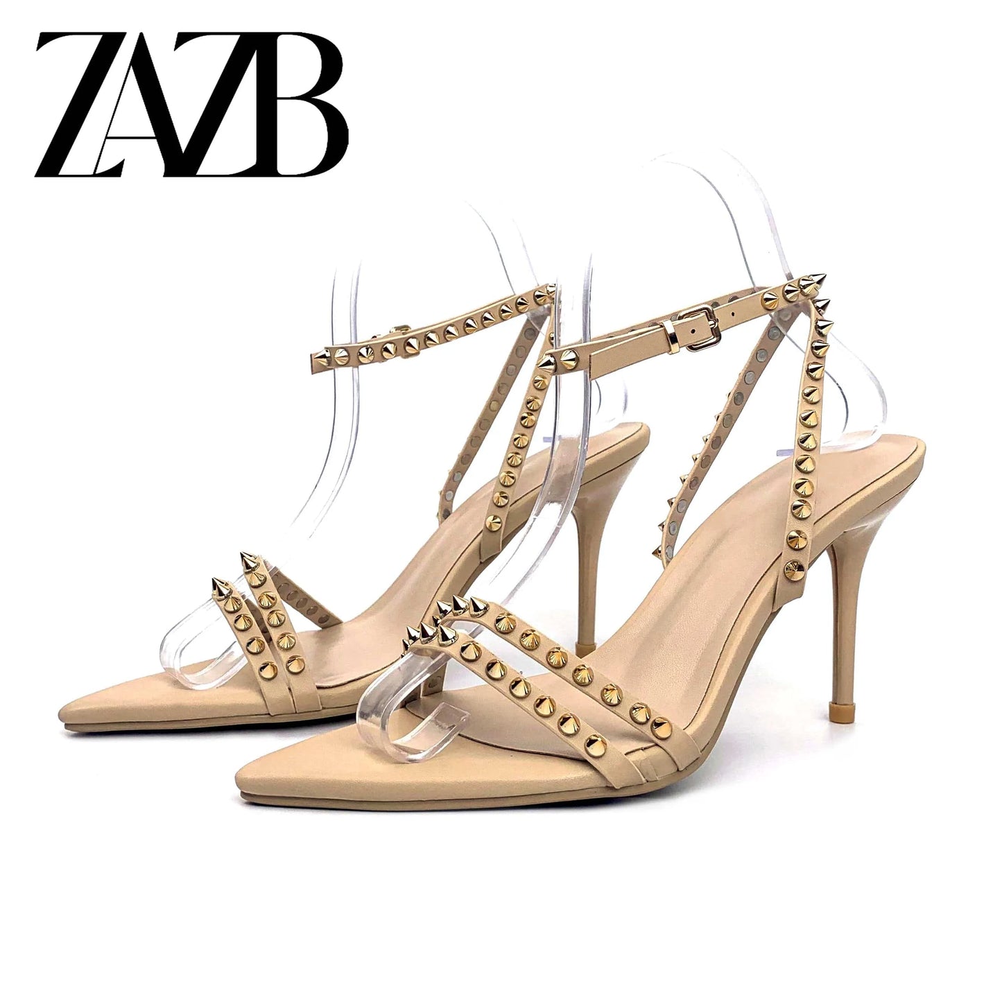 35 / apricot New design formal Women's high heel Sandals wedding chaussures femmes Leopard Print Square head shoes belt buckle for ladies