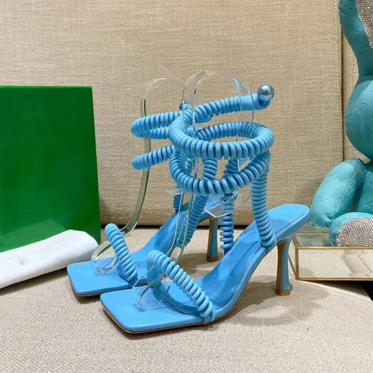 35 / sky blue OUDINA 2022 Trendy Fashion Elegant High Quality High Heel Shoes For Women Sandals High Heels
