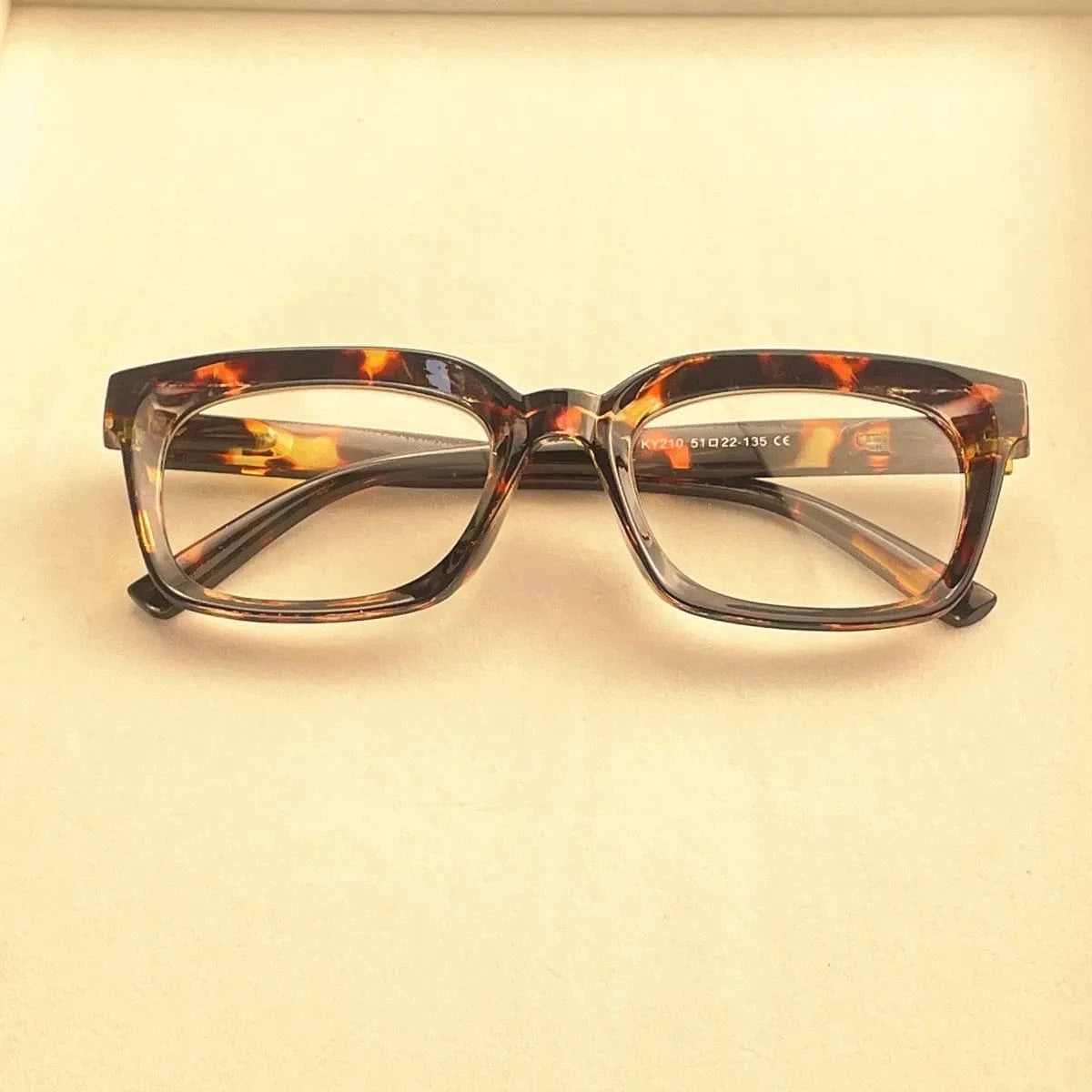 350 / Leopard Women's Fashion Square Reading Glasses with Spring Hinges - Tortoiseshell, Solid Brown & Leopard Print Frames