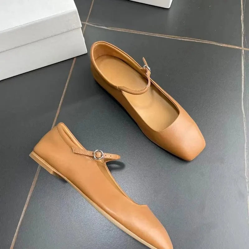 36 / 3 top quality ladies leather shoes fashion girl mary jane shoes new styles designer flats women shoes