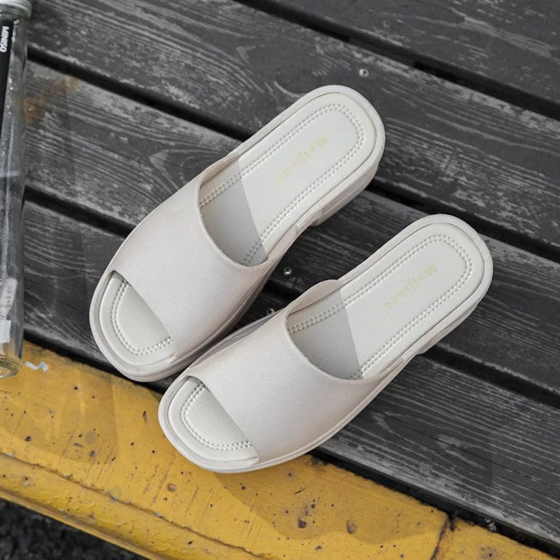 36 / apricot New Style Women Sandals Casual Sandal Flat Bottom Ladies Beach Shoes Slippers