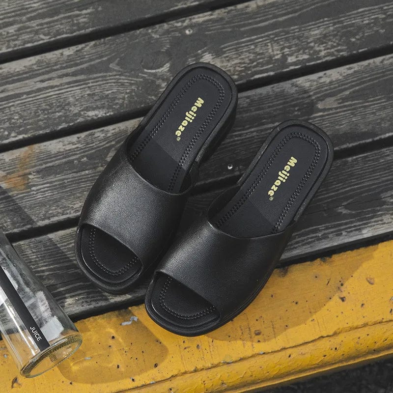 36 / Black New Style Women Sandals Casual Sandal Flat Bottom Ladies Beach Shoes Slippers