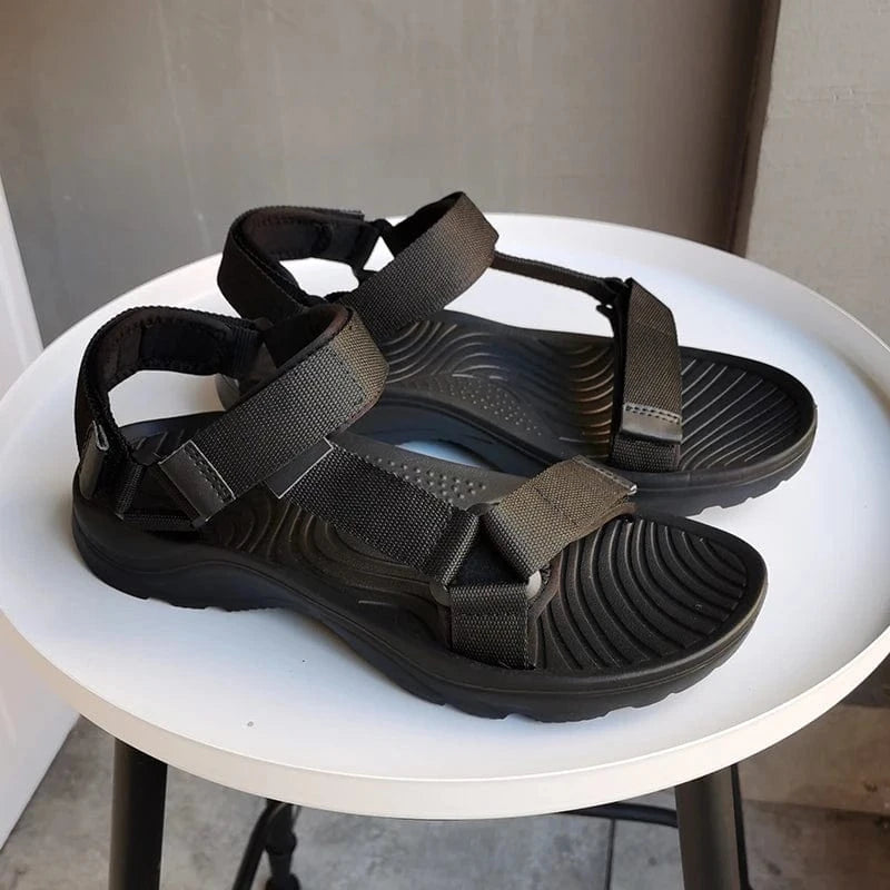 36 / Black Women's sandals trendy classic couples beach sandals large size shoes 36-46 for men and women