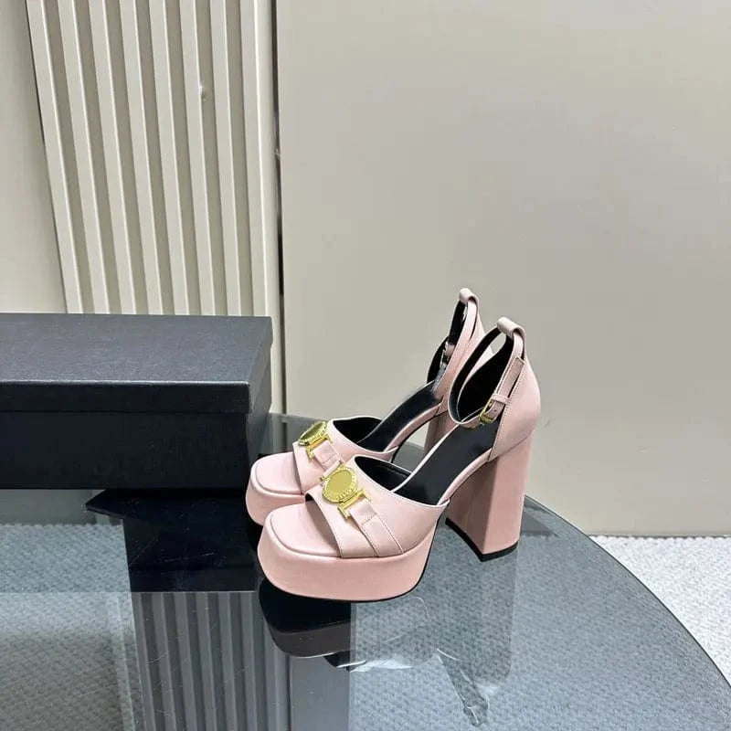 36 / Pink 2024 new style fashion platform women's nightclub high heels luxury designer famous brands high heels women's sandals