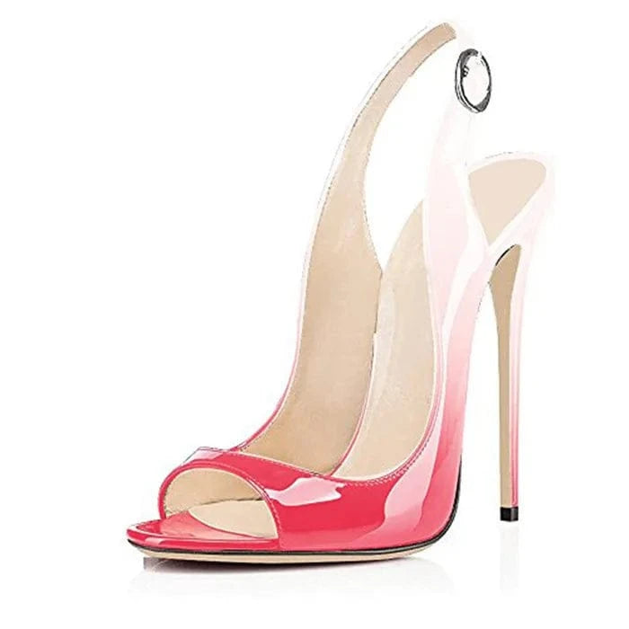36 / Pink Sandales A Talons Hauts Ladies Hot Selling Business Dress Shoes Peep Toe Stiletto Slingback Pumps High Heeled Sandals For Women
