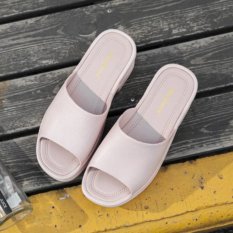 36 / Skin powder New Style Women Sandals Casual Sandal Flat Bottom Ladies Beach Shoes Slippers