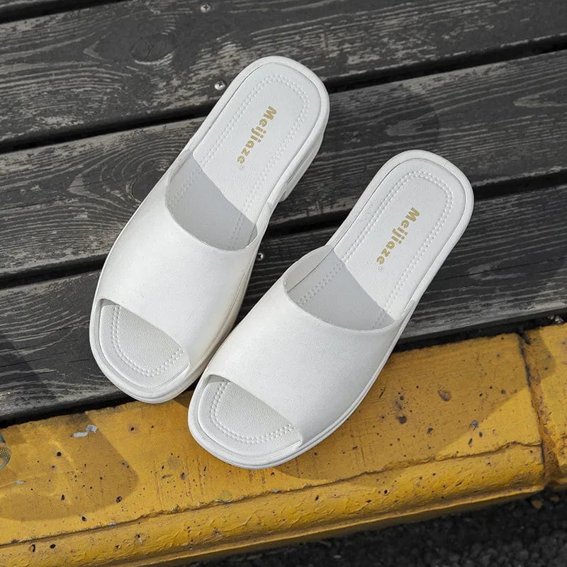 36 / White New Style Women Sandals Casual Sandal Flat Bottom Ladies Beach Shoes Slippers