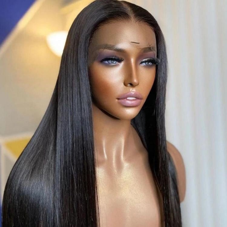360 HD Lace Frontal Wig Pre Plucked Bone Straight Remy Brazilian Virgin Human Hair Wig Bleached Knots