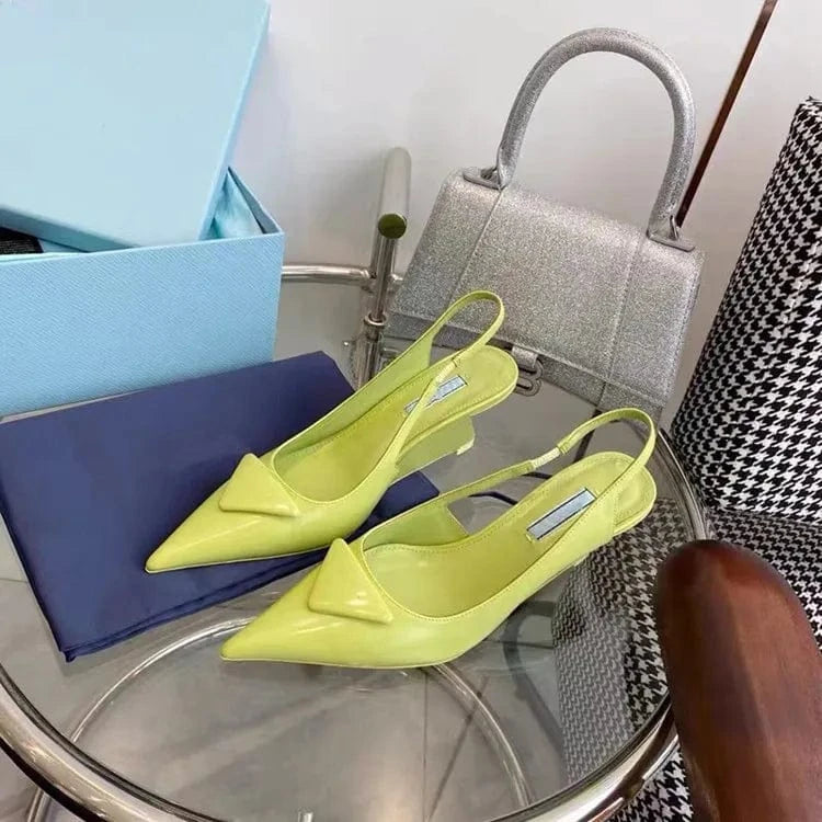 37 / Green Brand Fashion Sexy Women Pumps Sandals Famous Summer Wedding Shoes Classic Thin Heels Elegant New Heels For Ladies Pointed Toe