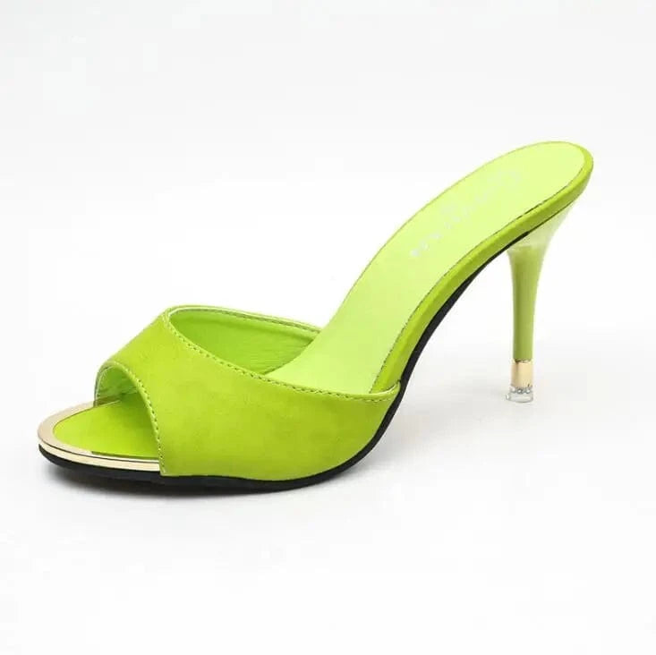 37 / green sh11004a Light green color summer women slippers and sandals sexy thin heel slippers for women