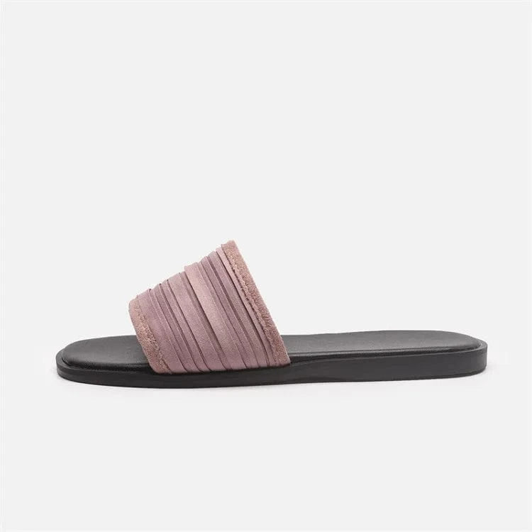 37 / Purple Dropshipping Custom Logo New Fashion Pink Flat Slippers Women Shoes Beach Sandals for Ladies