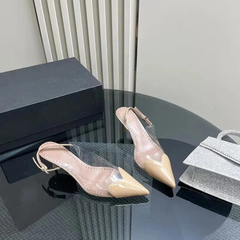38 / Apricot color fashion new style office women's love shape high heels shoes luxury designer famous brands high heels women's sandals