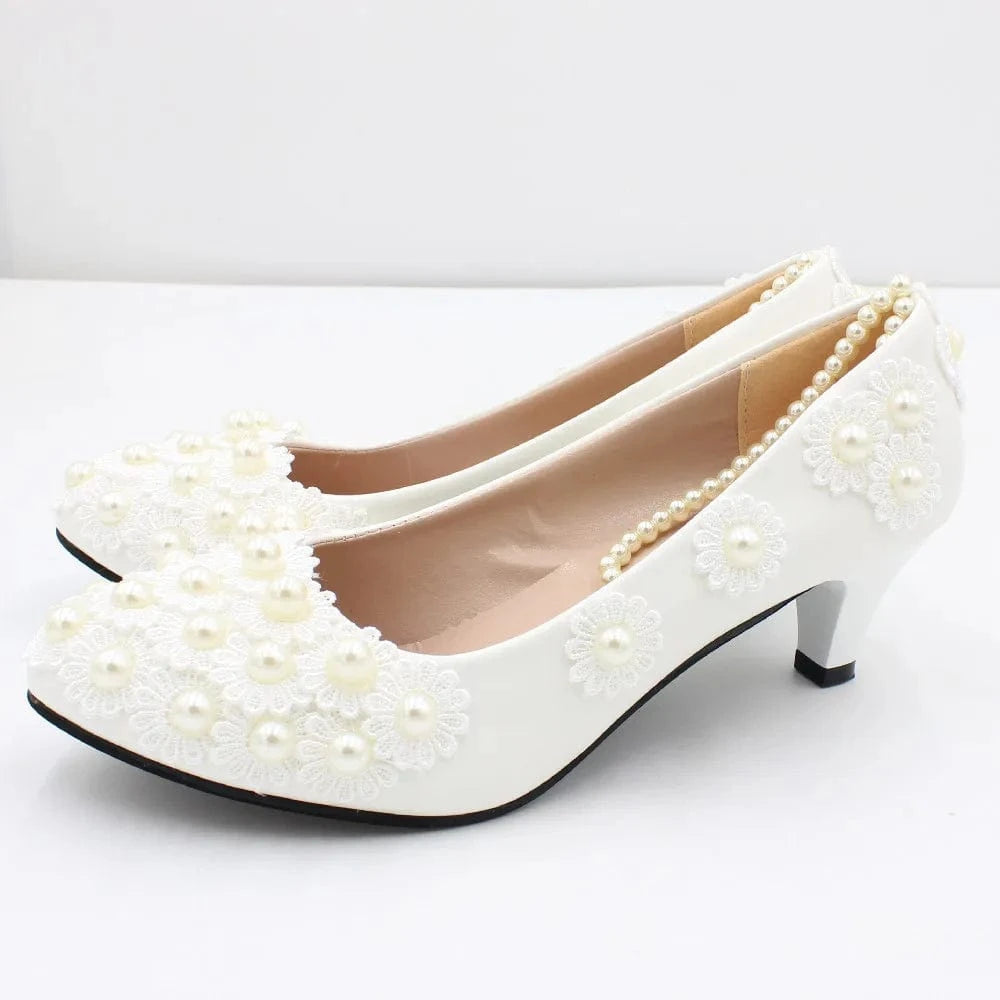 38 / as the picture S0498G 2024 new hot -selling white flat -bottom bride girl low -heeled wedding shoes