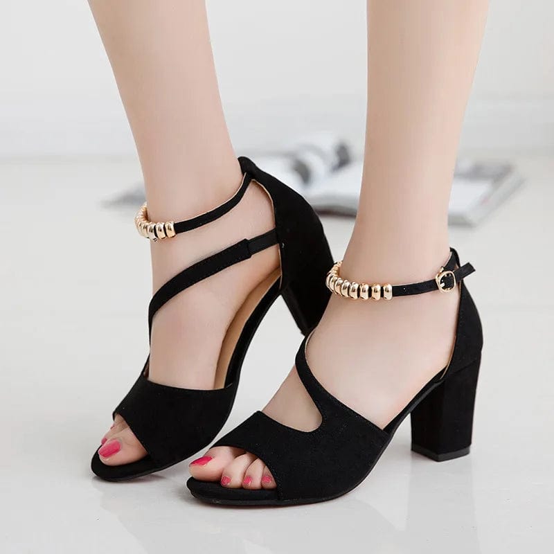 38 / Black new style large sizes high heel stock pumps high quality sandals women's shoe sexy high-heeled shoes