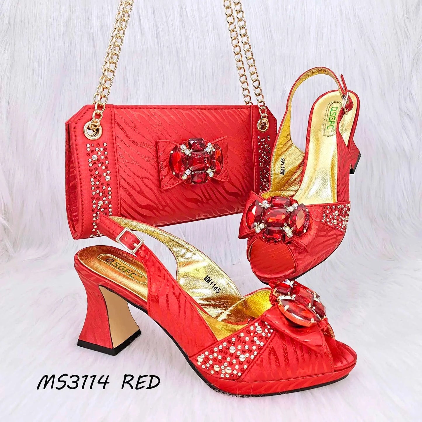 38 / Red Rhinestone evening shoes african and bags to match purple matching clutch bag nigeria party set free shipping