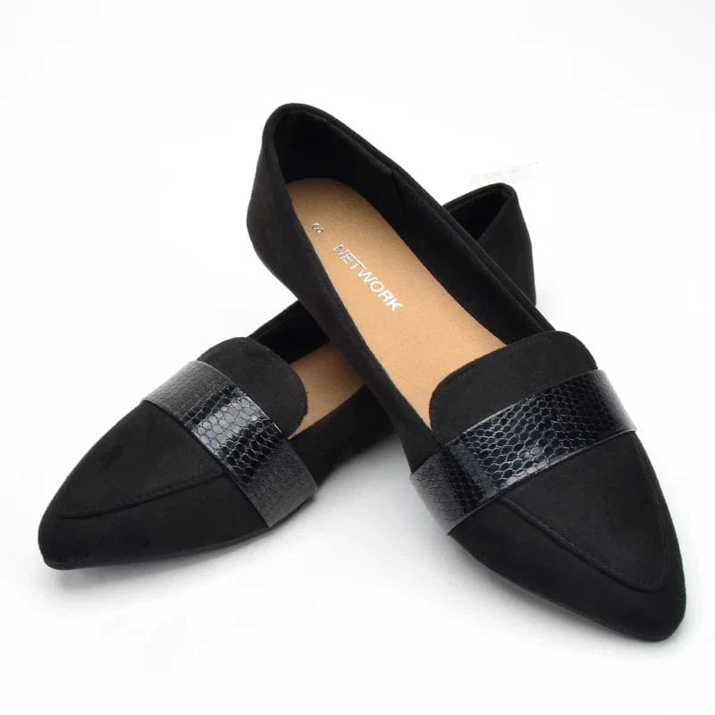 39 / Black Bands Factory direct sale flat pump shoes beautiful ladies shoes pointed toe women ballerinas lady casual flat shoes