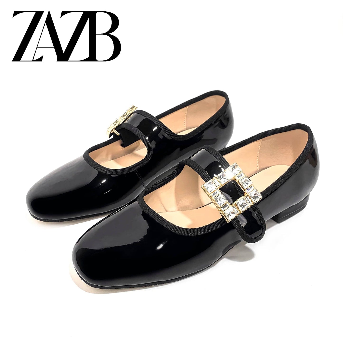 39 / Black New styles Design H letter metal buckle Women's flat shoes Square head office simple casual flats Belt buckle loafers mules
