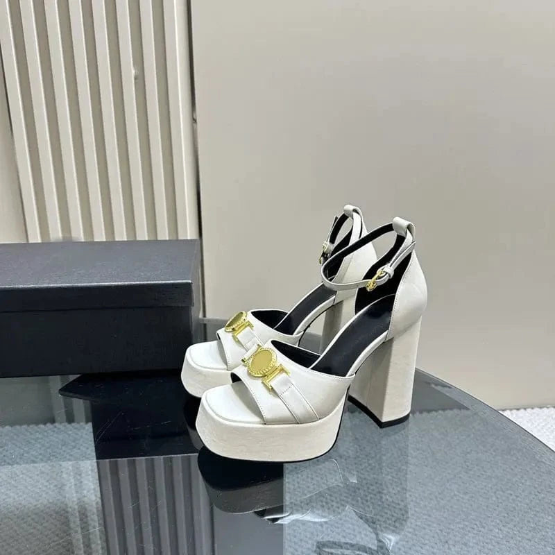 39 / White 2024 new style fashion platform women's nightclub high heels luxury designer famous brands high heels women's sandals