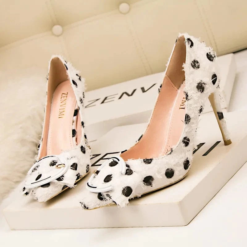 39 / White Korean Style Women Pointed-toe Buckle Sandals Female Summer Autumn High Heel Pumps Sexy Party Ladies Dress Shoes