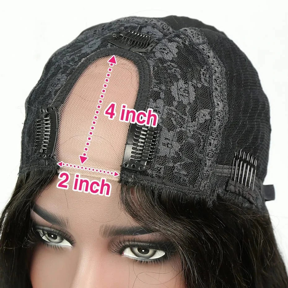3C 4A Custom Thin U Part Curly Human Hair Wigs For Women 250% High Density Glueless Burmese Deep Curly U Part Hair Wig