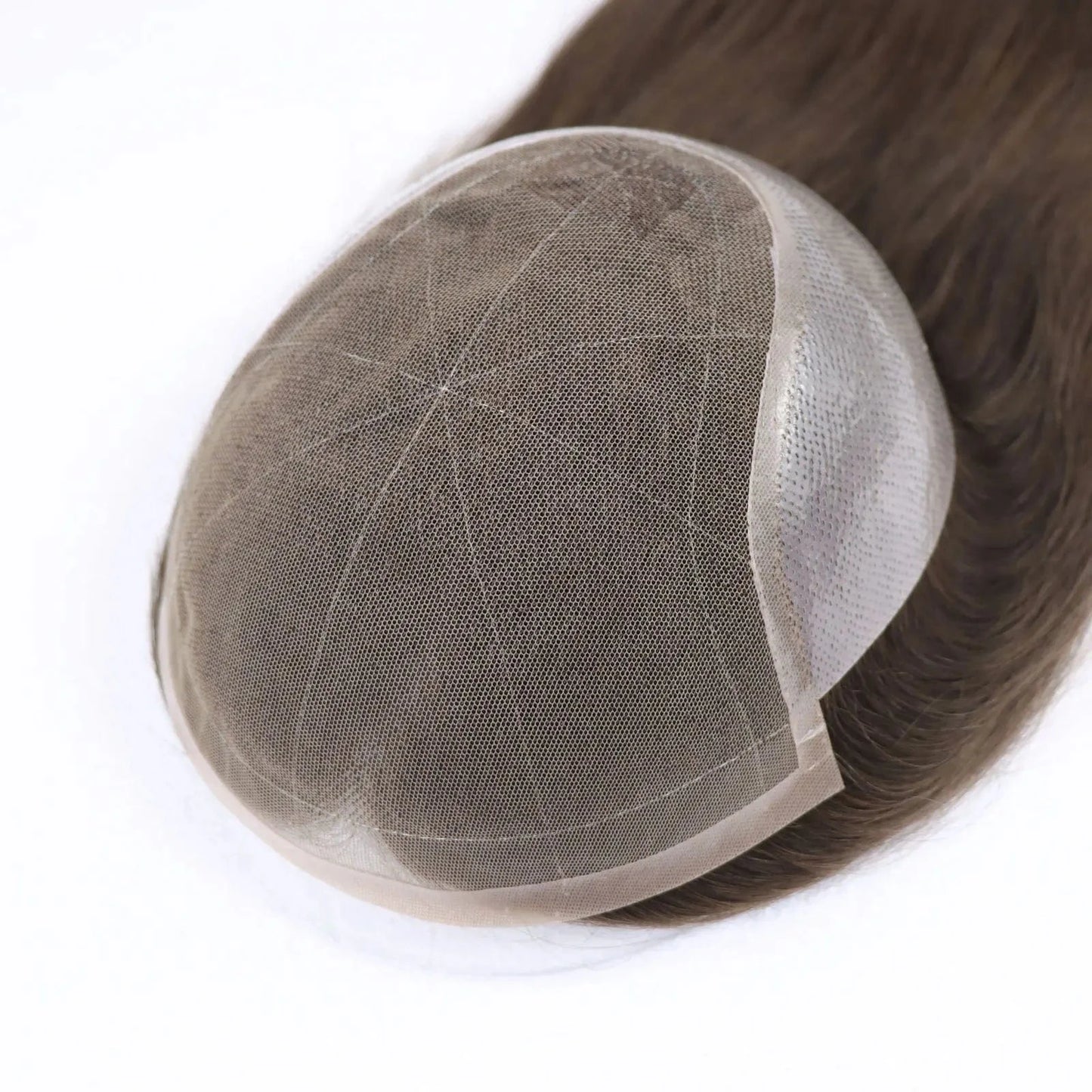 4# 18 Inches Long Male Hair Prosthesis 8x10 Man Hair Patch Front Lace Base Cap Lace Toupee For Men Wig