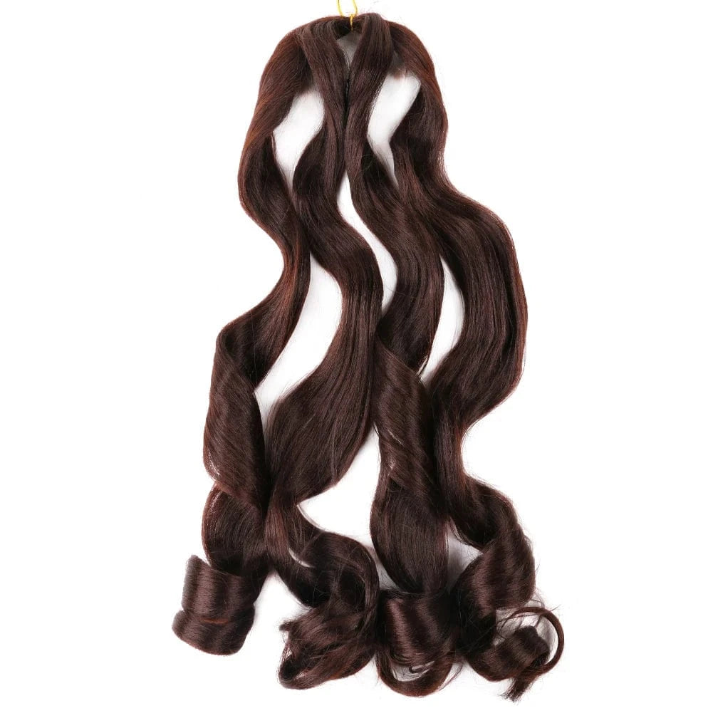 4# / 22 Inches Hot sell Synthetic deep hair bulk crochet braids 150g french curls synthetic braiding hair