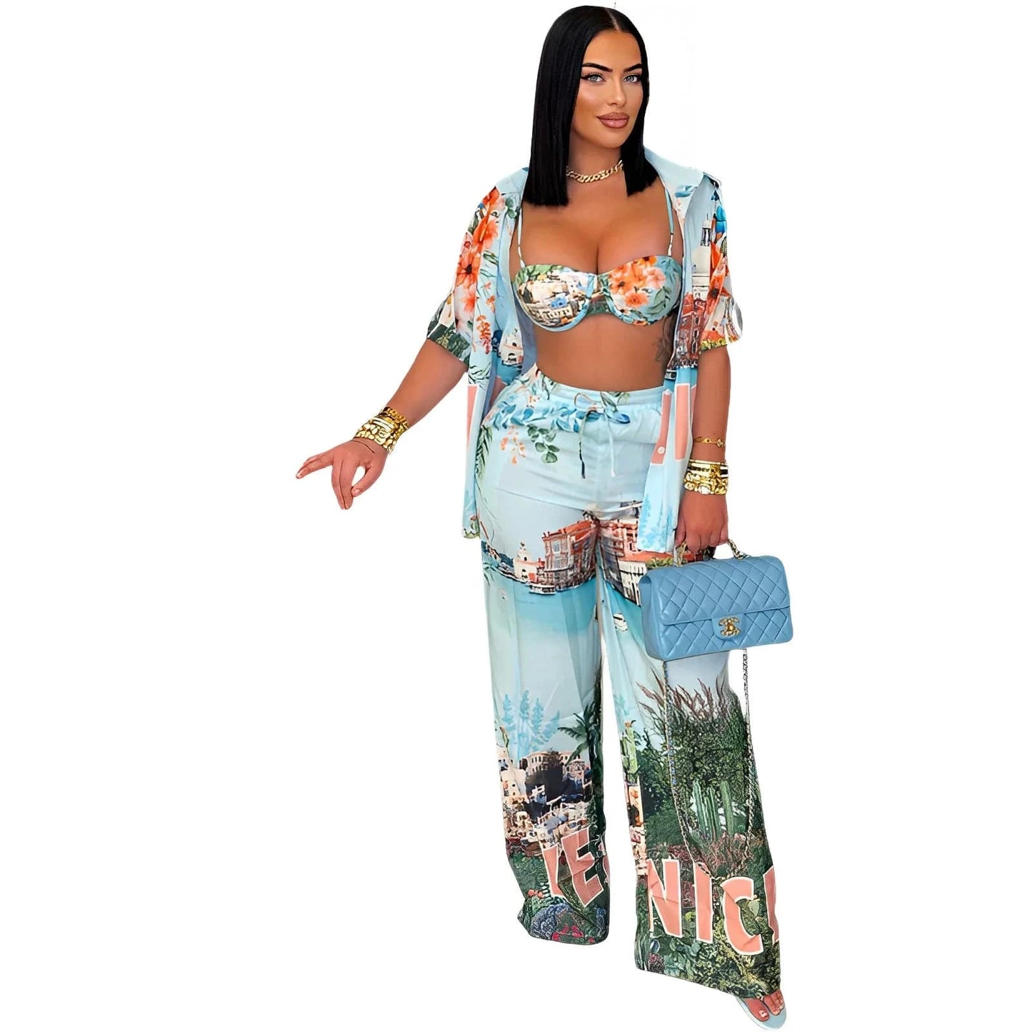 4 Piece Set Africa Clothes African Dashiki New Dashiki Fashion Suit Top And Pants Suits Trousers Ropa Dama Party For Lady