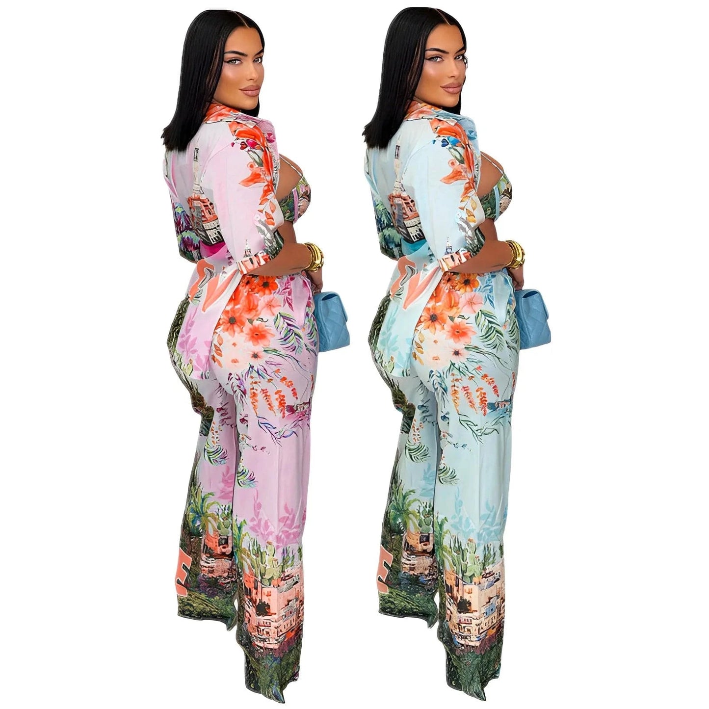 4 Piece Set Africa Clothes African Dashiki New Dashiki Fashion Suit Top And Pants Suits Trousers Ropa Dama Party For Lady