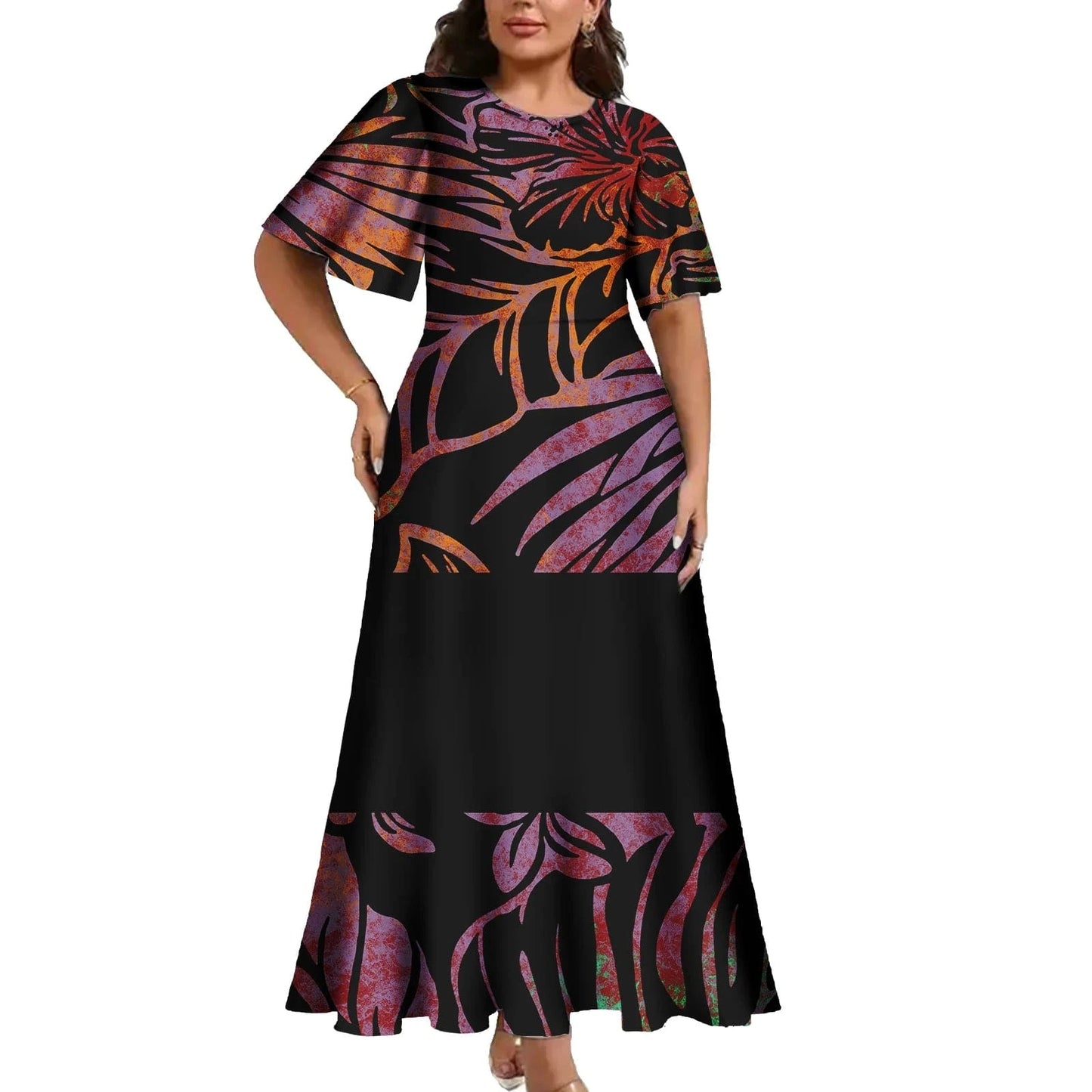 4 XL / 0511J-2987 Casual Women Dresses Elegant Clothing Dropship Print on Demand Samoan Polynesian Tribal Luxury Ladies Dresses Women Clothing