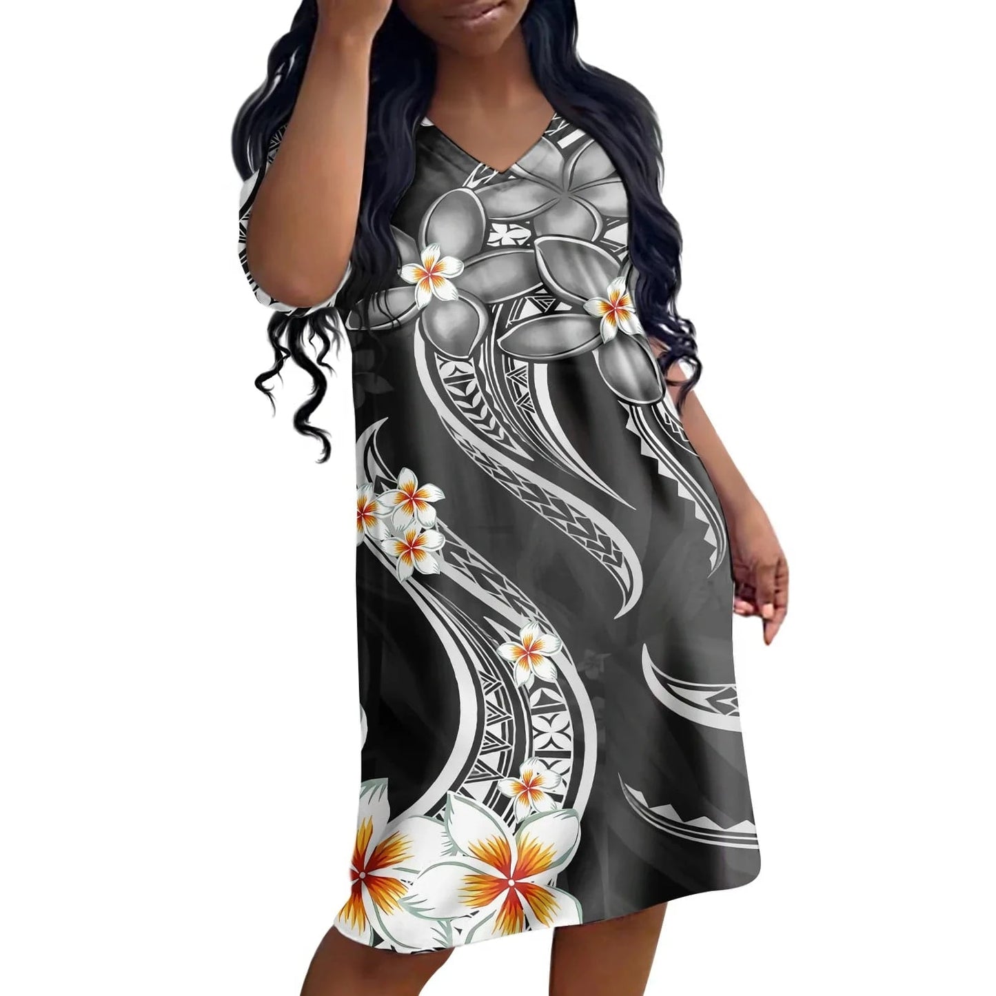 4 XL / QQQZT80 Custom Pattern Afro Black Girls Printed Dress
