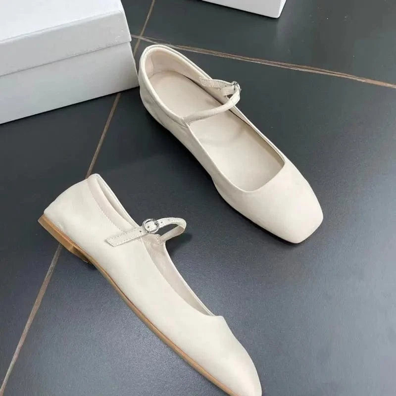 40 / 2 top quality ladies leather shoes fashion girl mary jane shoes new styles designer flats women shoes